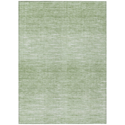 8' X 10' Artichoke Green And Green Abstract Washable Indoor Outdoor Area Rug