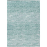 8' X 10' Aqua And Ivory Abstract Washable Indoor Outdoor Area Rug