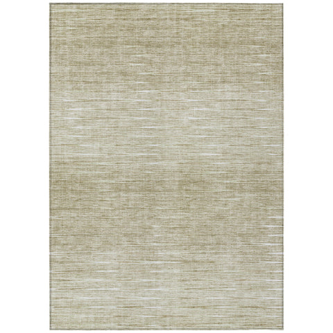 3' X 5' Khaki And Beige Abstract Washable Indoor Outdoor Area Rug