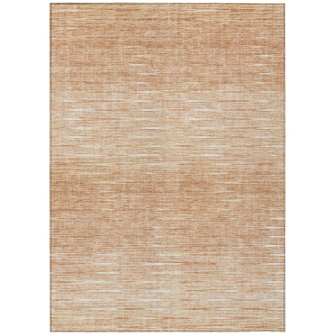 8' X 10' Salmon And Ivory Abstract Washable Indoor Outdoor Area Rug