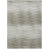 8' X 10' Taupe And Beige Abstract Washable Indoor Outdoor Area Rug