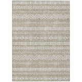 3' X 5' Beige And Ivory Southwestern Washable Indoor Outdoor Area Rug