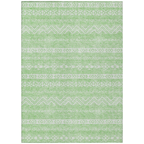3' X 5' Lime Green And Green Southwestern Washable Indoor Outdoor Area Rug