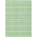 8' X 10' Lime Green And Green Southwestern Washable Indoor Outdoor Area Rug