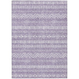 5' X 8' Purple And Lavender Southwestern Washable Indoor Outdoor Area Rug