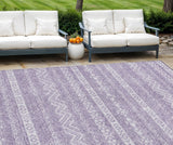 8' X 10' Purple And Lavender Southwestern Washable Indoor Outdoor Area Rug