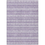 8' X 10' Purple And Lavender Southwestern Washable Indoor Outdoor Area Rug
