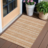 3' X 5' Terra Cotta And Beige Southwestern Washable Indoor Outdoor Area Rug