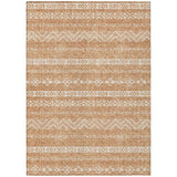 3' X 5' Terra Cotta And Beige Southwestern Washable Indoor Outdoor Area Rug