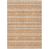 8' X 10' Terra Cotta And Beige Southwestern Washable Indoor Outdoor Area Rug
