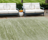 8' X 10' Artichoke Green And Fern Green Abstract Washable Indoor Outdoor Area Rug
