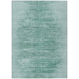 5' X 8' Aqua And Teal Blue Abstract Washable Indoor Outdoor Area Rug