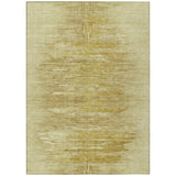 8' X 10' Gold And Wheat Abstract Washable Indoor Outdoor Area Rug