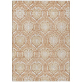 3' X 5' Salmon Copper And Ivory Medallion Washable Indoor Outdoor Area Rug