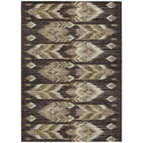 3' X 5' Brown Beige And Taupe Southwestern Washable Indoor Outdoor Area Rug