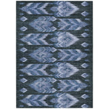 3' X 5' Denim Blue And Sky Blue Southwestern Washable Indoor Outdoor Area Rug