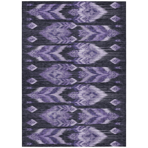 3' X 5' Purple Lavender And Plum Southwestern Washable Indoor Outdoor Area Rug