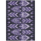 5' X 8' Purple Lavender And Plum Southwestern Washable Indoor Outdoor Area Rug