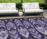 8' X 10' Purple Lavender And Plum Southwestern Washable Indoor Outdoor Area Rug
