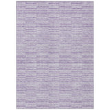 5' X 8' Plum And Purple Striped Washable Indoor Outdoor Area Rug