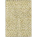 8' X 10' Wheat Beige And Tan Abstract Washable Indoor Outdoor Area Rug