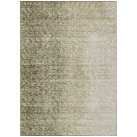 5' X 8' Brown Beige And Taupe Abstract Washable Indoor Outdoor Area Rug
