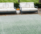 8' X 10' Artichoke Green And Fern Green Abstract Washable Indoor Outdoor Area Rug