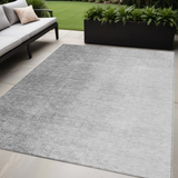 5' X 8' Gray And Silver Abstract Washable Indoor Outdoor Area Rug