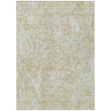 5' X 8' Beige Tan And Taupe Abstract Washable Indoor Outdoor Area Rug