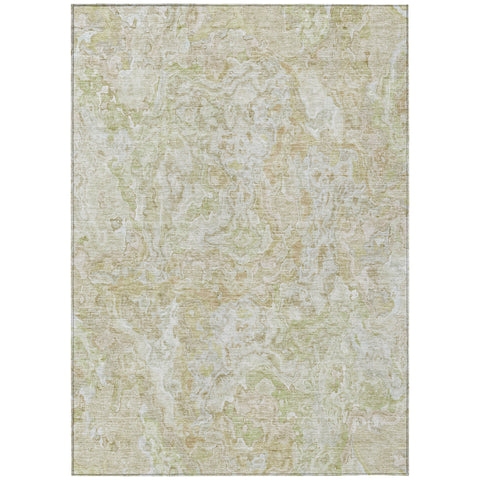 8' X 10' Beige Tan And Taupe Abstract Washable Indoor Outdoor Area Rug