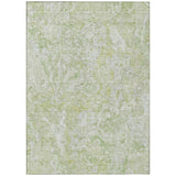 8' X 10' Artichoke Green And Fern Green Abstract Washable Indoor Outdoor Area Rug