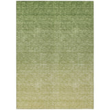 8' X 10' Artichoke Green And Fern Green Ombre Washable Indoor Outdoor Area Rug