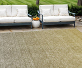 8' X 10' Gold Beige And Taupe Ombre Washable Indoor Outdoor Area Rug