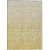 3' X 5' Wheat Gold And Tan Ombre Washable Indoor Outdoor Area Rug