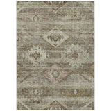 3' X 5' Brown Beige And Tan Southwestern Washable Indoor Outdoor Area Rug