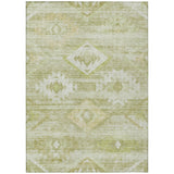 8' X 10' Sage Artichoke Green And Mint Green Southwestern Washable Indoor Outdoor Area Rug