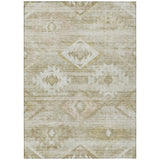 8' X 10' Taupe Beige And Tan Southwestern Washable Indoor Outdoor Area Rug