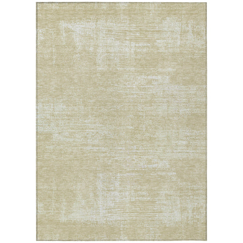 3' X 5' Beige Tan And Taupe Abstract Washable Indoor Outdoor Area Rug