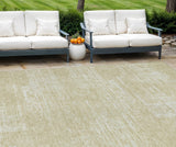 8' X 10' Beige Tan And Taupe Abstract Washable Indoor Outdoor Area Rug