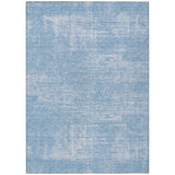3' X 5' Navy Blue And Sky Blue Abstract Washable Indoor Outdoor Area Rug