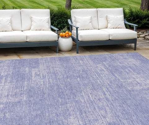 8' X 10' Lavender Purple And Lilac Abstract Washable Indoor Outdoor Area Rug