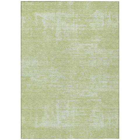 5' X 8' Sage Artichoke Green And Mint Green Abstract Washable Indoor Outdoor Area Rug