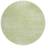 8' Sage Artichoke Green And Mint Green Round Abstract Washable Indoor Outdoor Area Rug