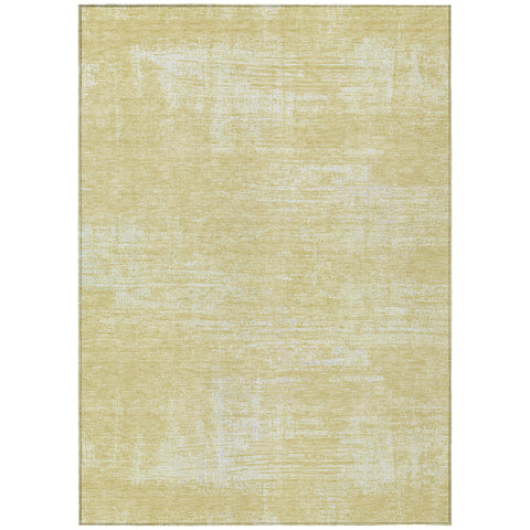 3' X 5' Wheat And Tan Abstract Washable Indoor Outdoor Area Rug