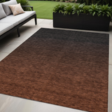5' X 8' Orange And Charcoal Abstract Washable Indoor Outdoor Area Rug