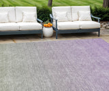 8' X 10' Artichoke Green And Lavender Ombre Washable Indoor Outdoor Area Rug