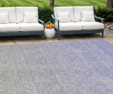 8' X 10' Beige Tan And Blue Ombre Washable Indoor Outdoor Area Rug