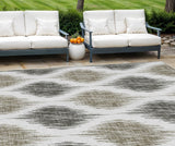 8' X 10' Taupe Ivory And Brown Ikat Washable Indoor Outdoor Area Rug
