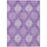 3' X 5' Plum Purple And Lavender Ikat Washable Indoor Outdoor Area Rug