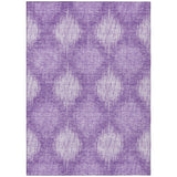 5' X 8' Plum Purple And Lavender Ikat Washable Indoor Outdoor Area Rug